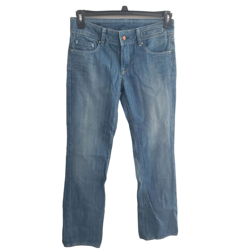 Vigoss Studios Jeans 29 Womens Carolina Bootcut Mid Rise Solid Blue Medium Wash